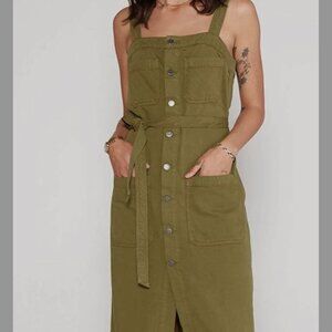 ETICA Avocado Green Luisa Midi Dress - Size M